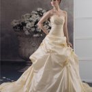 Sweetheart Cathedral Train Taffeta A Line Wedding Dress