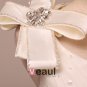 Fresh Applique Beading One Shoulder Satin A Line Wedding Dress