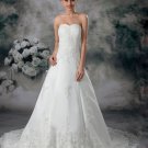 Tulle Lace Sweetheart Floor Length Court Train A Line Wedding Dress