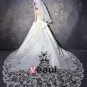 Satin Tulle Lace Beading Bowknot Embroidery Sweetheart Floor Length Cathedral Train A-Line Wedding D
