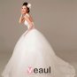 Applique Beading Spaghetti Straps Tulle Ball Gown Wedding Dress