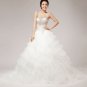 Beautiful Beading Crystal Decoration Sweetheart Organza Ball Gown Wedding Dress