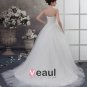 Tulle Pleated Applique Beading Sweetheart Chapel Bridal Ball Gown Wedding Dress