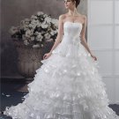 Sweetheart Beading Flower Floor Length Yarn Ball Gown Wedding Dress