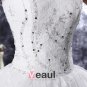 Sweetheart Floor Length Beading Paillette Organza Ball Gown Wedding Dress