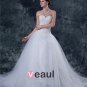 Tulle Satin Sweetheart Beaded Chapel Bridal Ball Gown Wedding Dress