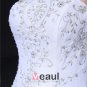 Sweetheart Ruffle Beading Floor Length Charmeuse Ball Gown Wedding Dress