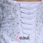 Sweetheart Ruffle Beading Floor Length Charmeuse Ball Gown Wedding Dress