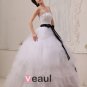 Square Sleeveless Floor Length Permanent Pleat Gauze Ball Gown Wedding Dress