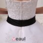 Square Sleeveless Floor Length Permanent Pleat Gauze Ball Gown Wedding Dress