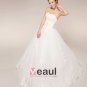 Graceful Applique Beading Ruffles Sweetheart Tulle Ball Gown Wedding Dress