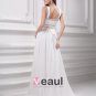 Spaghetti Straps Floor Length Beading Pleated Chiffon Empire Wedding Dress