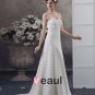 Sweetheart Beading Floor Length Lace Empire Wedding Dress
