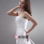 Strapless Beaded Ruffle Satin Court A-Line Bridal Gown Wedding Dress