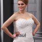 Satin Ruffle Sweetheart Court Plus Size Wedding Dress
