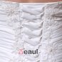 Taffeta Strapless Beading Empire Chapel Train Plus Size Wedding Dresses