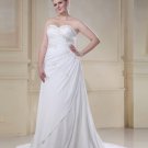 Stylish Sweetheart Beading Embroidery Court Train Plus Size A-Line Wedding Dress