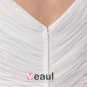 Chiffon Satin Ruffle V-Neck Court Plus Size Bridal Gown Wedding Dress