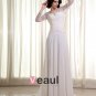Chiffon Lace Ruffles Square Cathedral Train Sheath Wedding Dresses