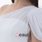 Chiffon Ruffle Beading One Shoulder Floor Length Sheath Wedding Dresses