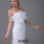 Charming Style Strapless Floor Length Ruffles Organza Women Sheath Wedding Dress
