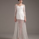Beautiful A-Line Sweetheart Satin Lace Short Mini Wedding Dress