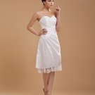 Taffeta Ruffle Flower Sweetheart Short Bridal Gown Wedding Dress