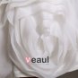 Organza Satin Sloping Ruffle Thigh Length Mini short Wedding Dress