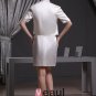 Imitaion Silk Ruffle Sweetheart Thigh Length Women Mini Wedding Dress
