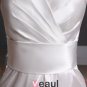 Imitaion Silk Ruffle Sweetheart Thigh Length Women Mini Wedding Dress
