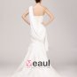 Exquisite Lacework Beading One Shoulder Satin Mermaid Wedding Dress