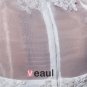 Elegant Organza Applique Beaded Jewel Floor Length Court Train Mermaid Wedding Dress