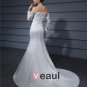 Sweetheart Applique Floor Length Lace Woman Mermaid Wedding Dress