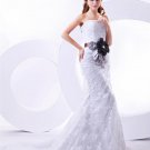 Lace Flowers Sweetheart Mermaid Chapel Train Wedding Dress