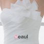 Satin Pleat Flowers Cathedral Train Mermaid Wedding Dresses