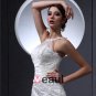 Satin Lace Round Neck Chapel Mermaid Bridal Gown Wedding Dress