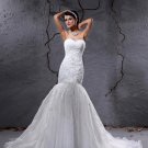 Yarn Sweetheart Applique Chapel Mermaid Bridal Gown Wedding Dresses