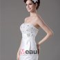 Elegant Beading Ruffles Strapless Floor Length Court Train Taffeta Mermaid Wedding Dress