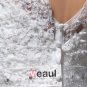 Elegant Floor Length V Neck Beading Lace Satin Women Mermaid Wedding Dress