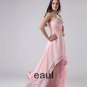 High Low Ruffle Beading V-Neck Chiffon Cocktail Dresses