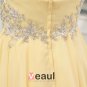 Halter Neckline Short Beading Appliques Chiffon A-Line Woman Cocktail Dress