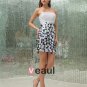 Sequins Strapless Sleeveless Backless Zipper Mini Cocktail Dress