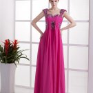 Taffeta Chiffon Layered Off-the-shoulder Floor Length Prom Dresses
