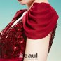 V Neck Sequin Ruffle Cowl Sleeve Zipper Empire Floor Length Chiffon Woman Evening Dress