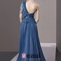One Shoulder Floor Length Beading Lacework Chiffon Women Evening Dress