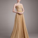 Beading Ruffles Sweetheart Floor Length Chiffon Evening Dress