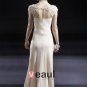 Chiffon Charmeuse Tulle Jewel Beading Round Neck Floor Length Evening Dress