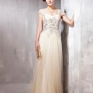 Tulle Yarn Charmeuse Lace Beading Sweetheart Floor Length Evening Dresses