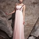 Floor Length Zipper Sleeveless Chiffon Evening Dresses