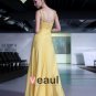 Sexy Beaded Ruffle Chiffon V Neck Floor Length Evening Dresses
